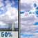 Monday: A chance of showers and thunderstorms before 10am. Partly sunny. High near 66, with temperatures falling to around 60 in the afternoon. North wind 6 to 13 mph, with gusts as high as 23 mph. Chance of precipitation is 50%. New rainfall amounts less than a tenth of an inch possible. Monday: Chance Showers And Thunderstorms then Partly Sunny