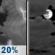Tonight: Slight Chance Showers And Thunderstorms then Mostly Cloudy