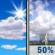 Monday: A chance of showers and thunderstorms after 2pm. Mostly sunny, with a high near 92. Heat index values as high as 101. South wind 0 to 3 mph. Chance of precipitation is 50%. New rainfall amounts between a half and three quarters of an inch possible. Monday: Mostly Sunny then Chance Showers And Thunderstorms