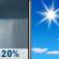 Today: Slight Chance Rain Showers then Sunny